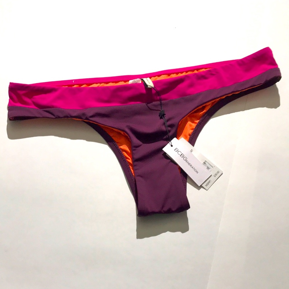 BCBGeneration cheeky bathing suit seperate bottoms bikini Large NEW